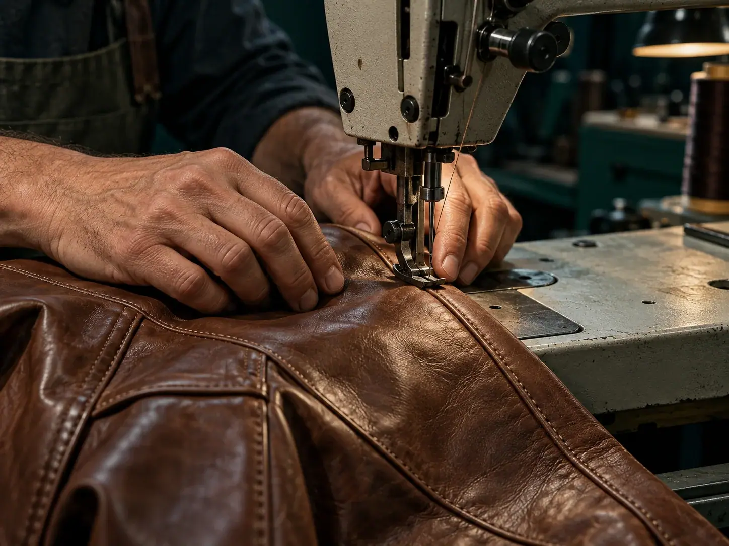 Illustrative close-up of jacket construction details
