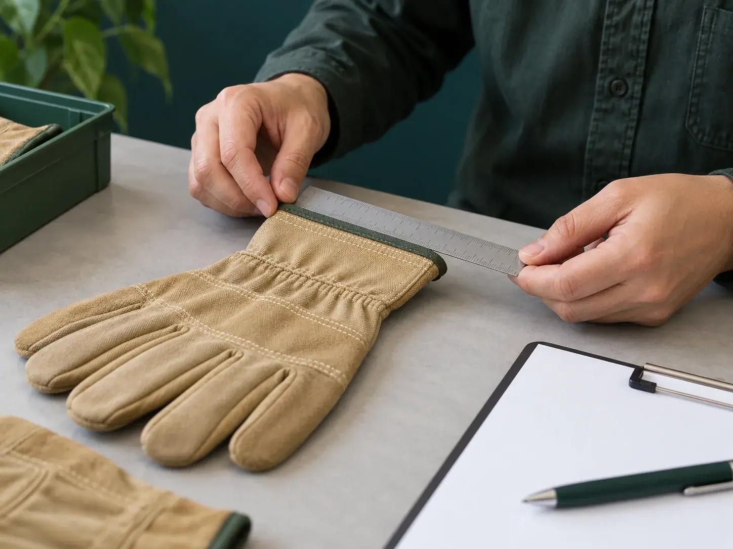 Close view of a product inspection reference