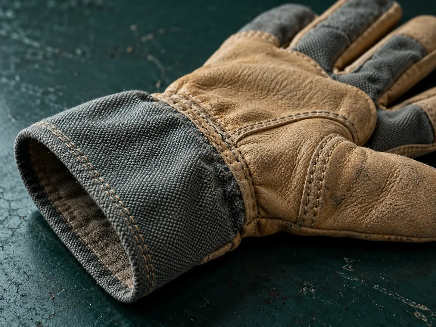 Glove material and stitching detail